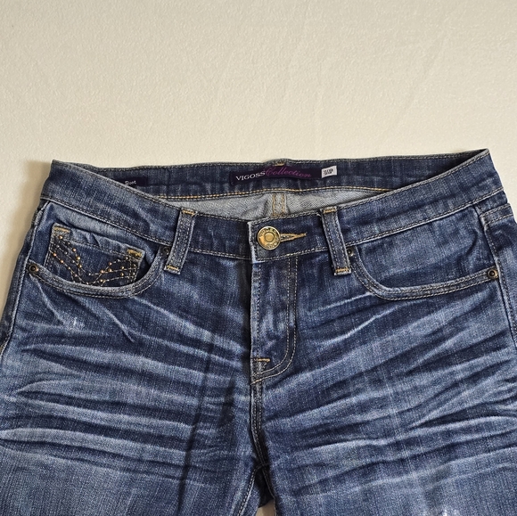 Vigoss Collection Distressed Bootcut Jeans Sz 7/8 29 - Picture 2 of 9